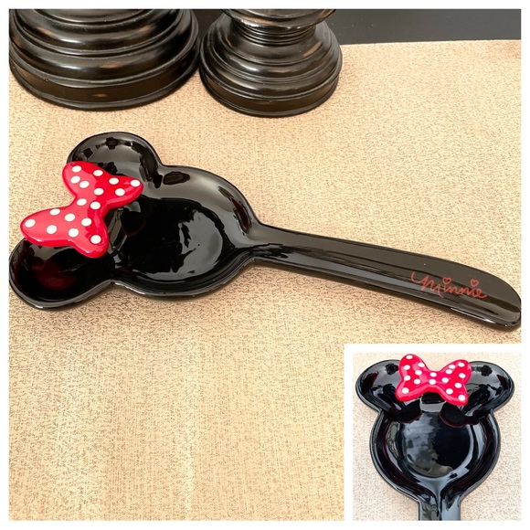 NWT Disney Minnie Mouse Ceramic Spoon Rest - Picture 1 of 7